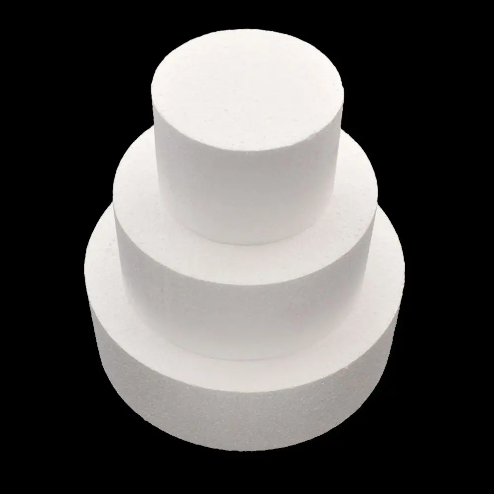4/6/8 inch Decorations Sugarcraft Dummy Cake Foam Mould Practice Model Round Polystyrene Styrofoam