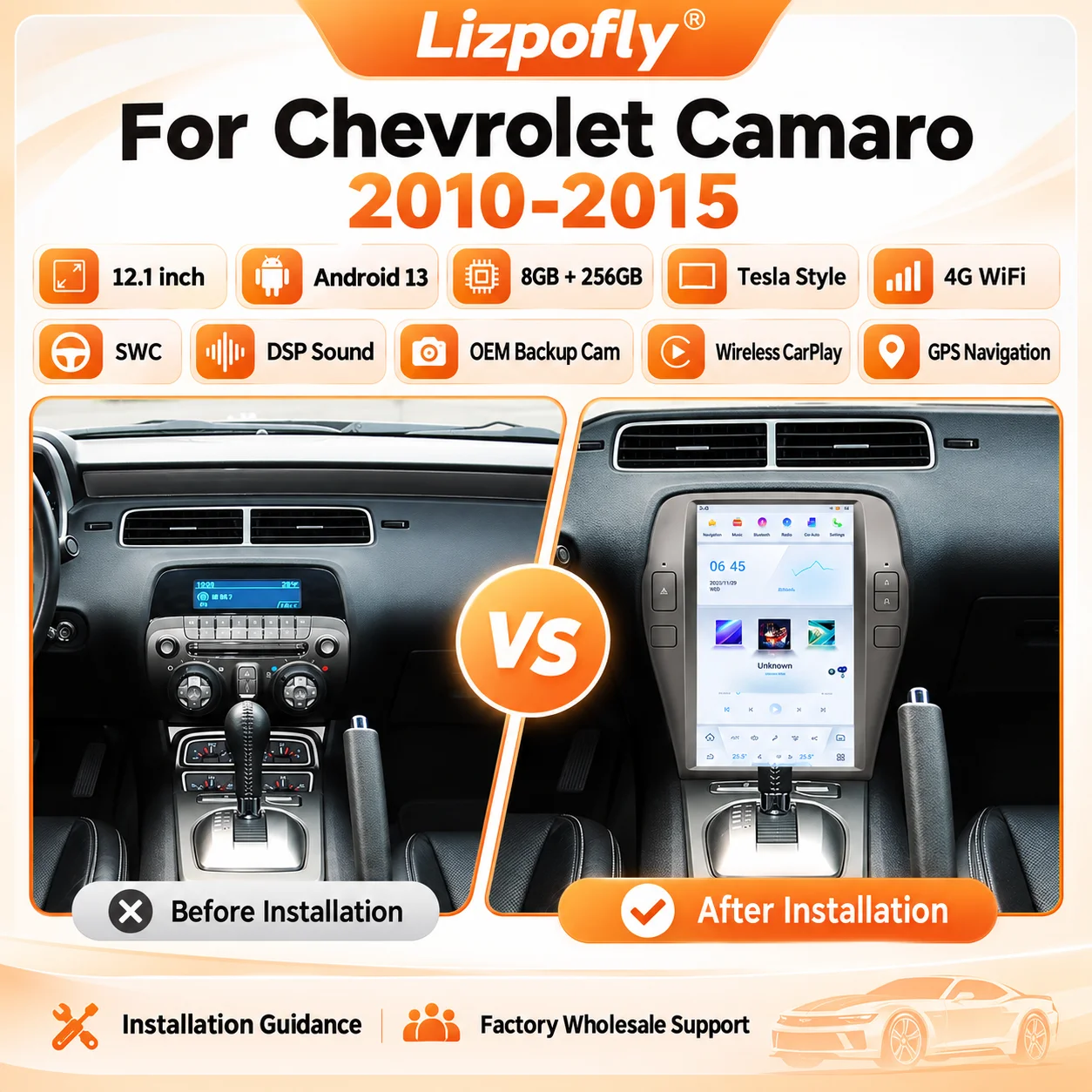 Lizpofly for Chevrolet Camaro 2010-2015 12.1