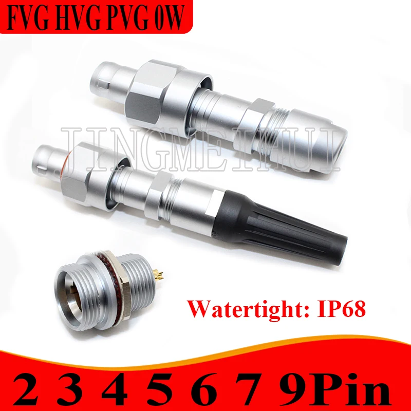 

FVG HVG PVG 0W 2 3 4 5 6 7 9 Pin High Pressure Deep Sea Underwater 300 Meters Watertight IP68 Aviation Metal Threaded Connectors