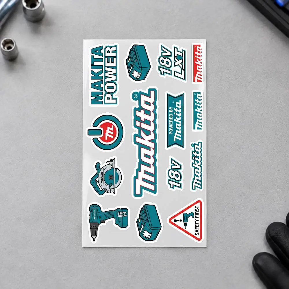 M-Makita Motorcycle Decal Sticker Kit Reflective Graphics For Helmet Tank Fairing Body Custom Bike