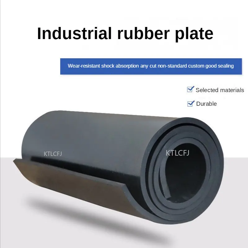 Black Rubber Plate Oil and Acid Resistant Insulating Rubber Backing Plate 1/2/3/4/5/6/8mm Width Length 500mm