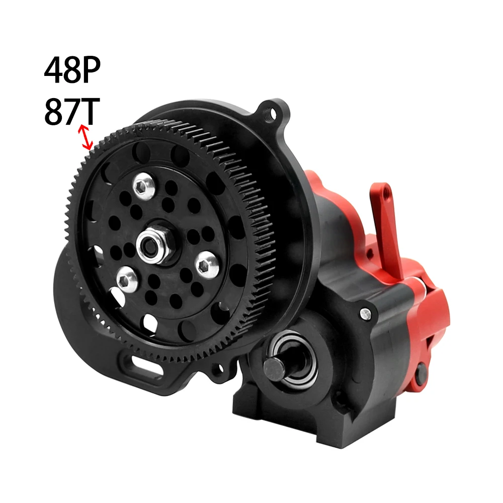 SCX10 Metal Gearbox Transmission Box with Motor Gear for 1/10 RC Rock Crawler Car SCX10 II 90046 Wraith Upgrade Parts