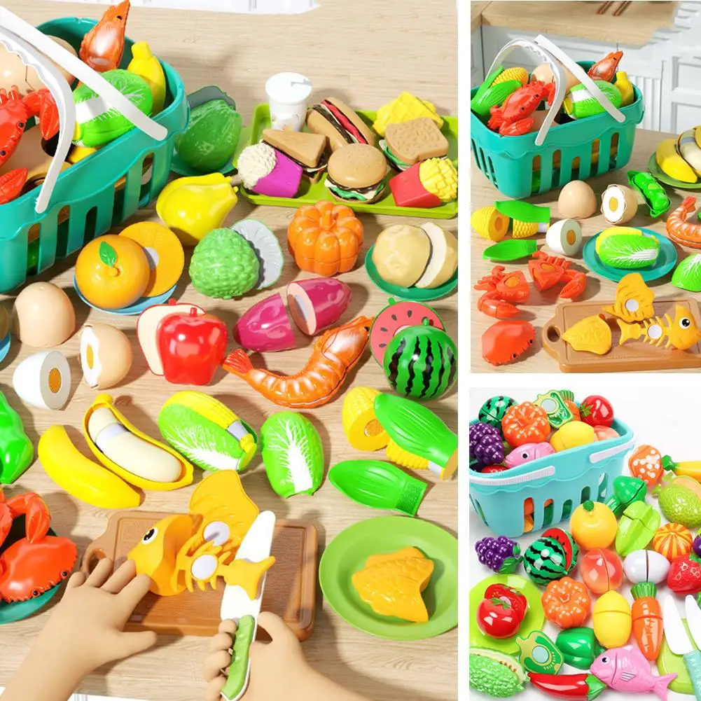قطع الفاكهة التظاهر اللعب لعب للأطفال المطبخ التظاهر الفاكهة الخضروات اكسسوارات لعبة تعليمية الغذاء كيت للطفل Y0P0 #3