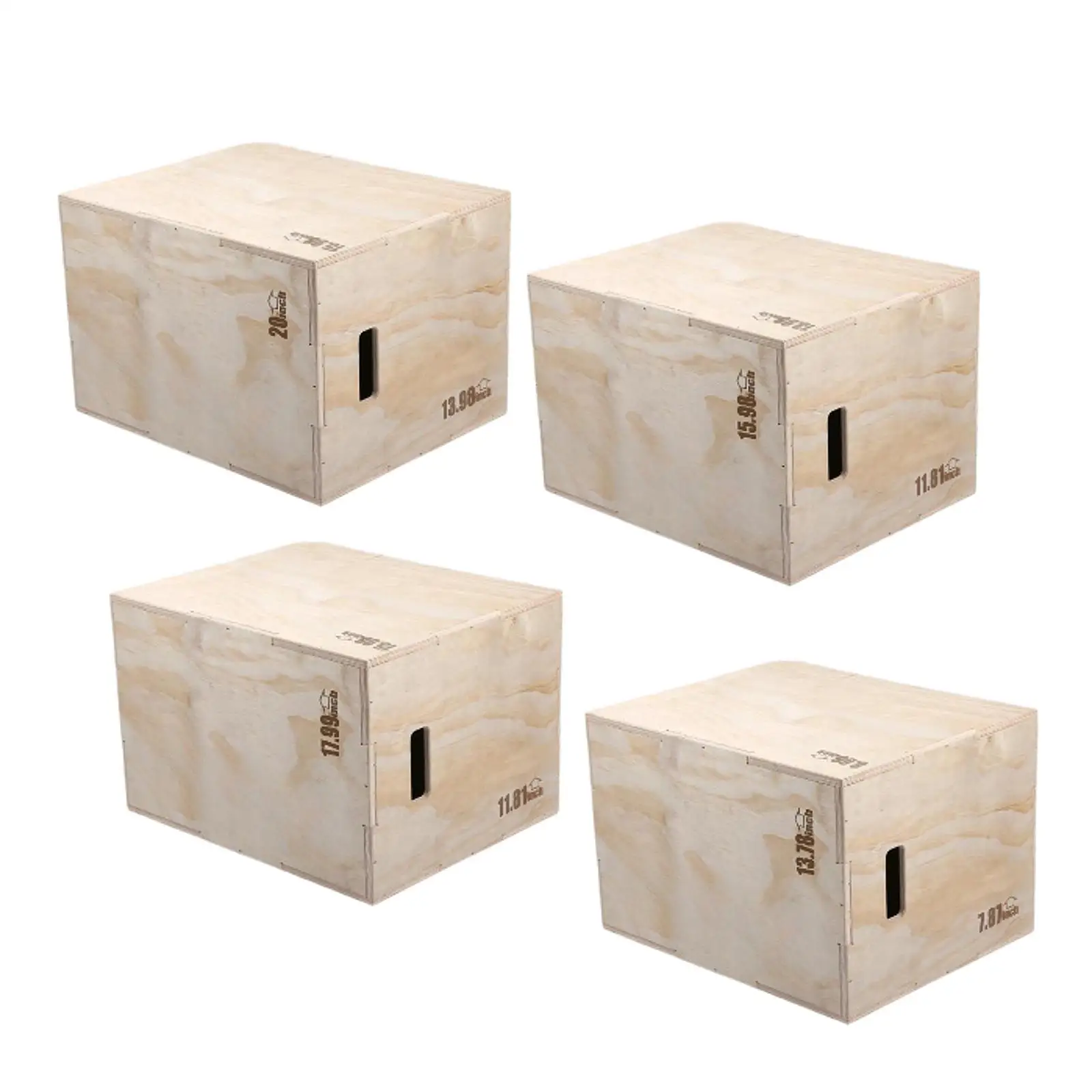 Wooden Plyo Box Exercise Equipment Multipurpose Plyometric Jump Box for Squats Home Gym Conditioning Strength Training Lunges