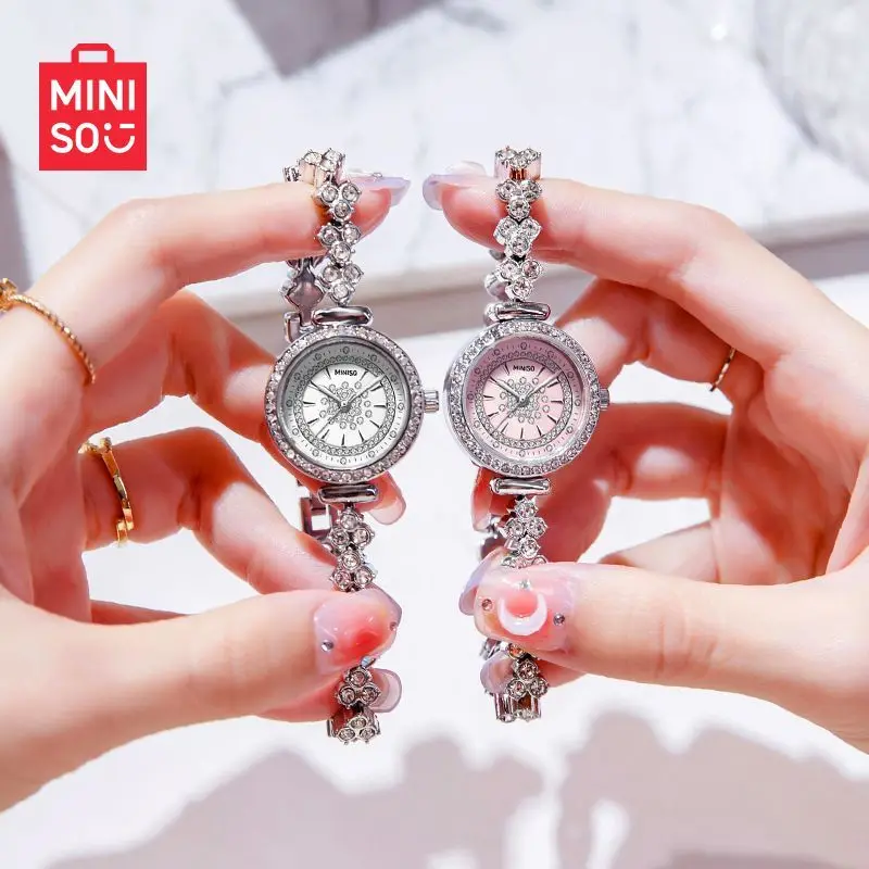 Relojes de pulsera gitanos impermeables de disco pequeño Miniso originales