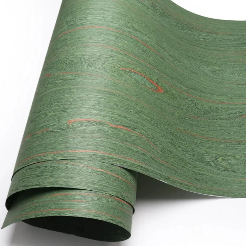 Tech Willow Green Mix Red Grain Wood Veneer Sheet for Wall Art DIY Furniture Interior Home Decor Woodwork Panels L:250x58cm