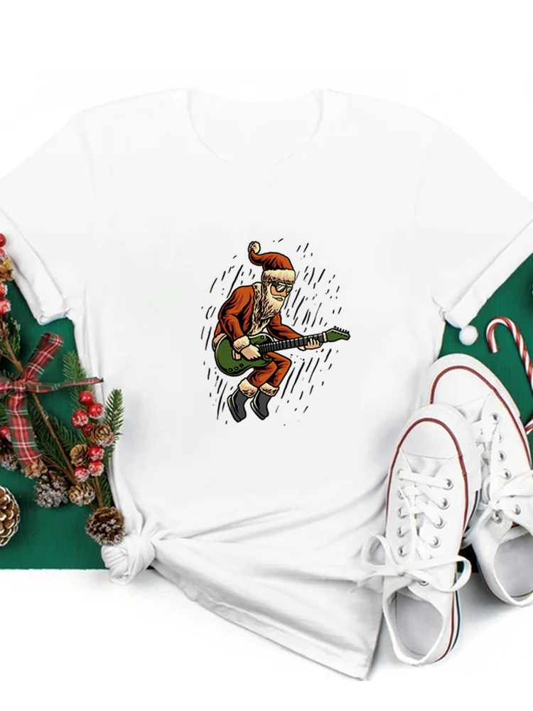 Gingerbread Wearing Christmas Christmas TShirt Women Print Women Top Snowman Print Women Gift New Year Print Short Sleeve