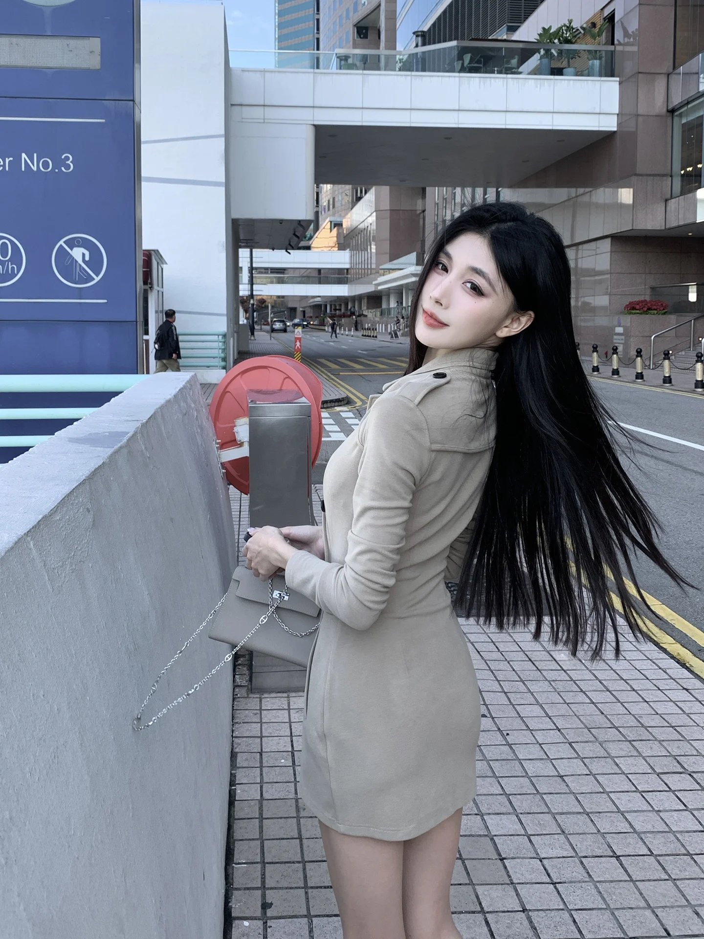 

He Chenxi Spring 2026 Knitted Dr Waist-Cinching Slimming i Color Coat Sle Women's Faionable Long Sve Button up D...