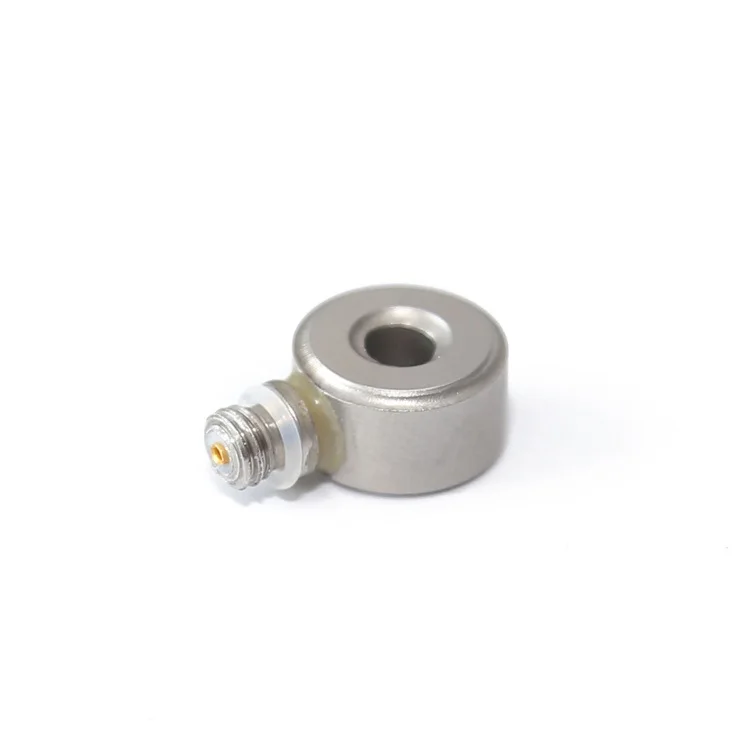 Fast response ring type compression piezoelectric load cell 5kN PE quartz ring force sensor for petrochemical industry