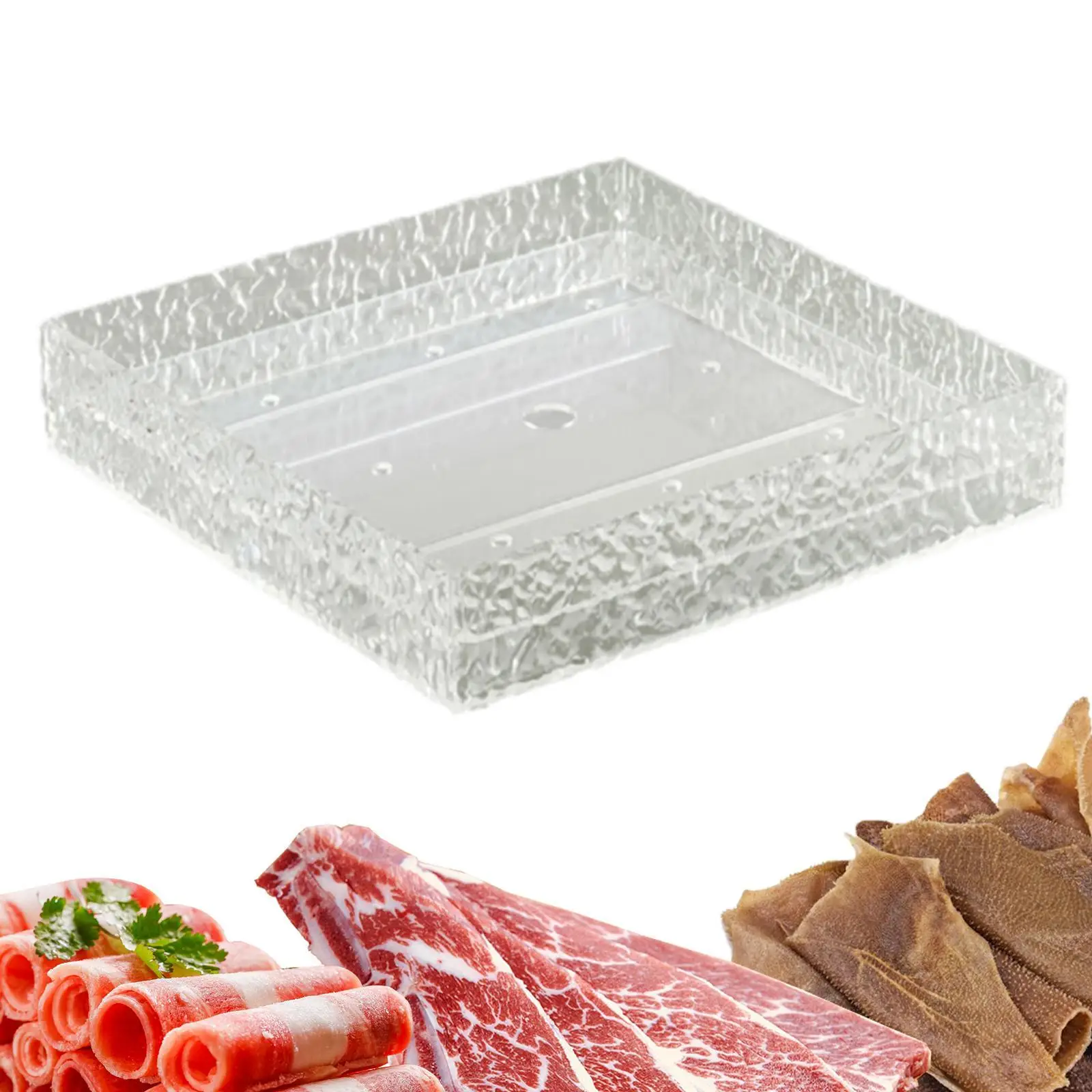

Japanese Sushi Plate Ice Chilled Serving Tray for Coffee Appetizers Snacks