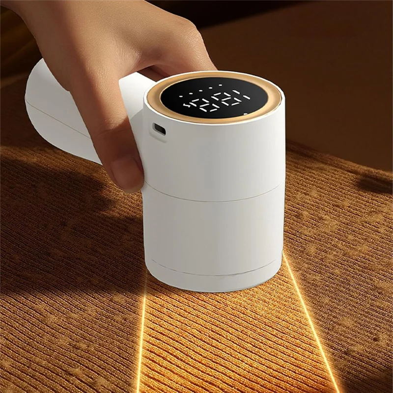 BAAD USB tragbarer Stoff-Defuzzer, digitaler Haushalts-Kugelentferner mit 5 Geschwindigkeiten für Kleidung, Bettwäsche und Teppiche, Grau