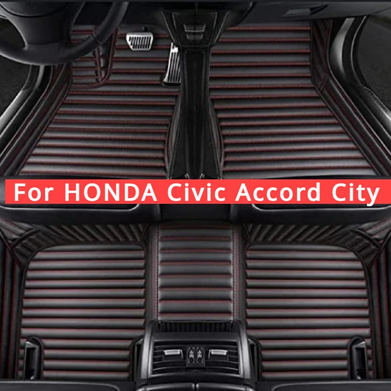 Custom For HONDA Civic Accord City Sedan/Hatchback 4/2Door Car Floor Mats Surround Accessories Auto Carpets Interior 1994-2024