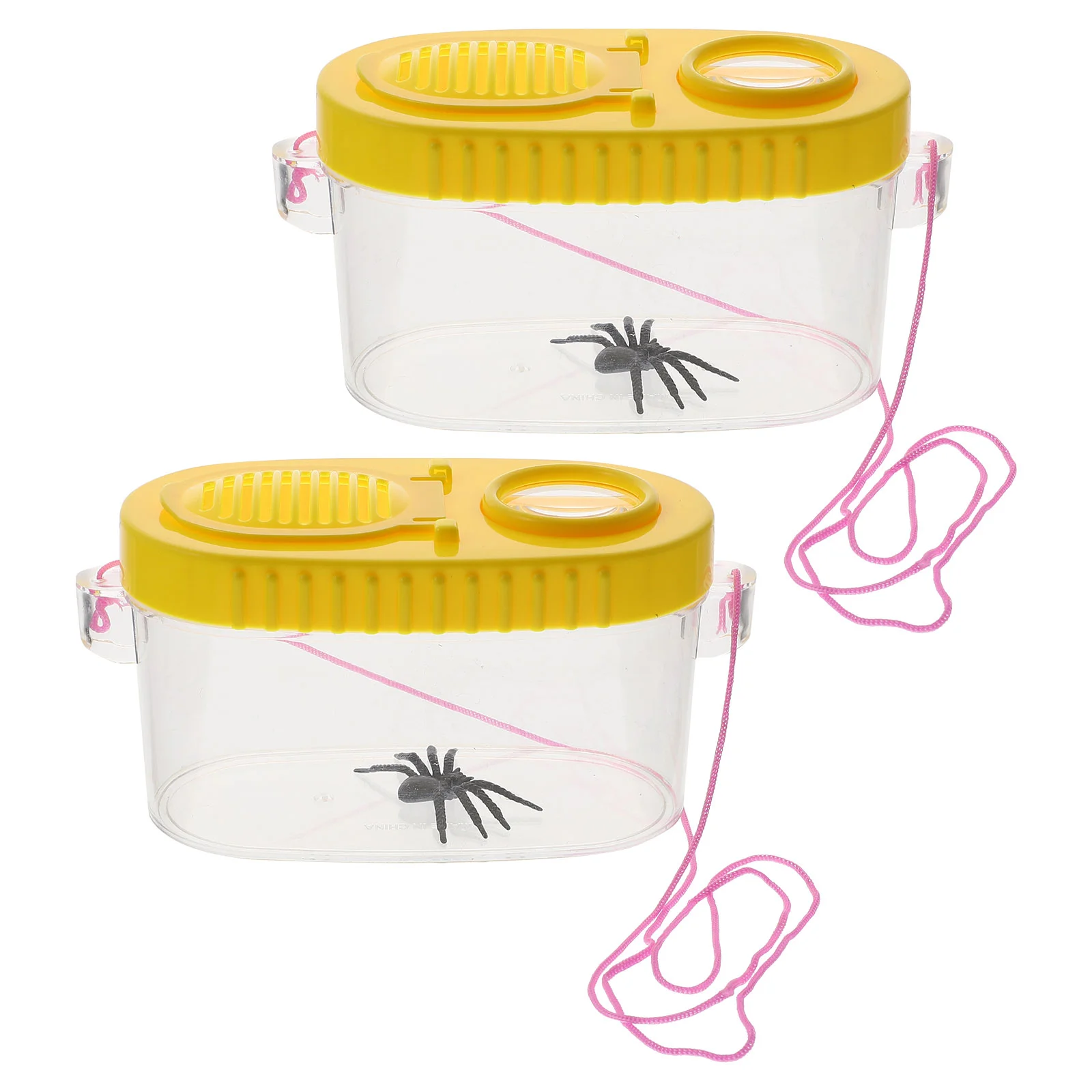 

2 Pcs Household Containers Magnifying Critter Insect Viewer Cage Catcher Plastic Boxes