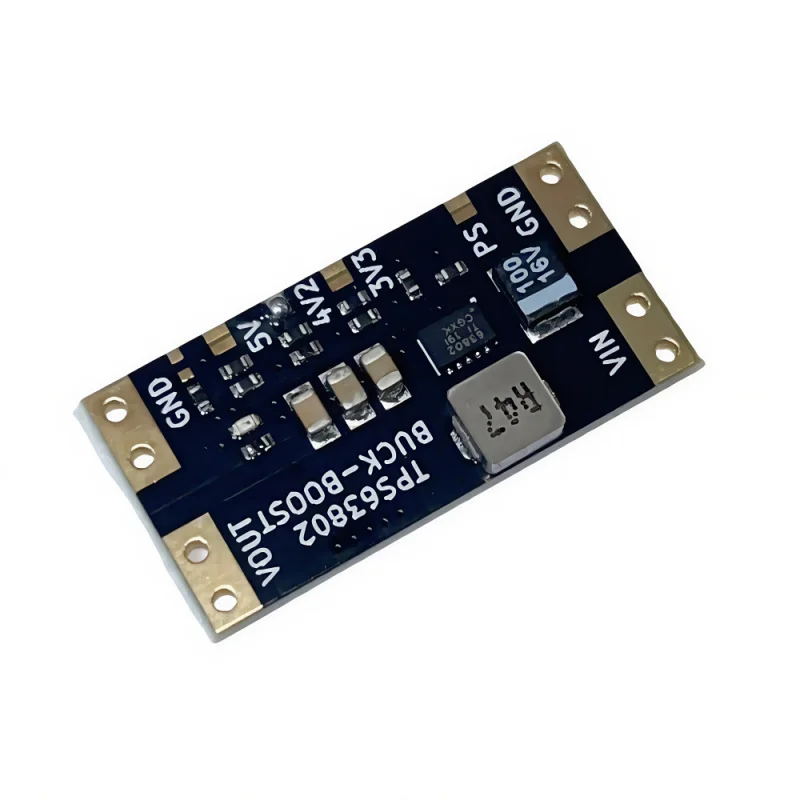 وحدة طاقة باك بوست TPS63802 مع تموج منخفض وأداء مستقر، إصدارات إخراج 3.3 فولت/4.2 فولت/5 فولت، مدخل 1.3–5.5 فولت