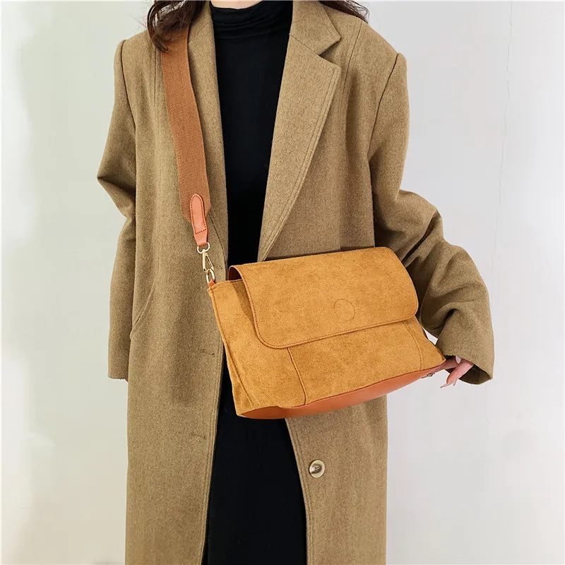 Casual Commuter Women's Crossbody Bag Large Capacity Slant Bag Single Shoulder Bag School Class Travel Soft Square Bag