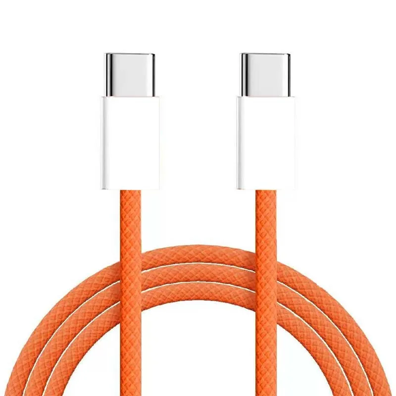 60W USB-C to USB-C Fast Charging PD Cable For iPhone 17 Pro Max Air 16 15 Pro Max 16 15 Plus Braided Type-C Cable 1m With Box