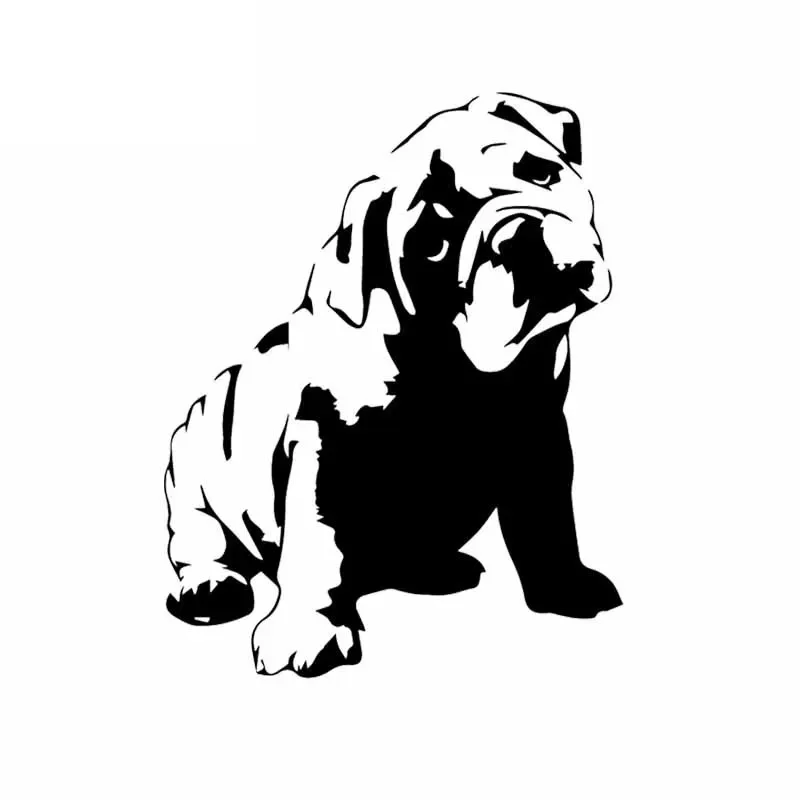 

Car Sticker Fashion Fun British Bulldog PVC Applique Dog Pet Animal Car Sticker Art Deco Accessories Black/White, 15cm*12cm