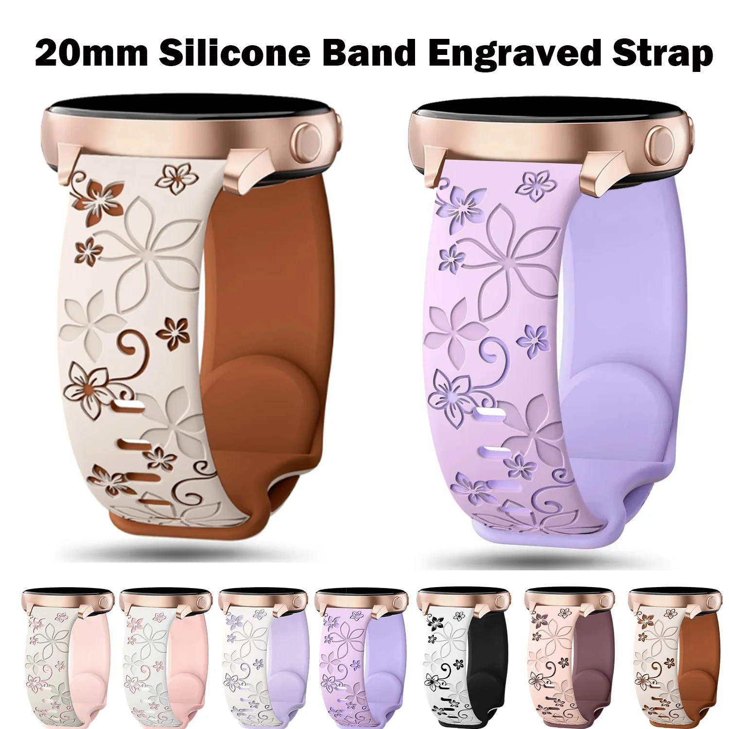 20mm Silikonarmband für Samsung Galaxy Watch 7/6/5/4 44mm 40mm Armband für Galaxy Watch 6 Classic Watch 7 Zubehör