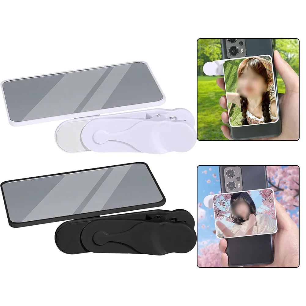 Phone Clip Selfie Glass Back Camera Phone Clip-On Selfie Glass High Definition Photo Reflection Effect Phone Looking Glass Parts