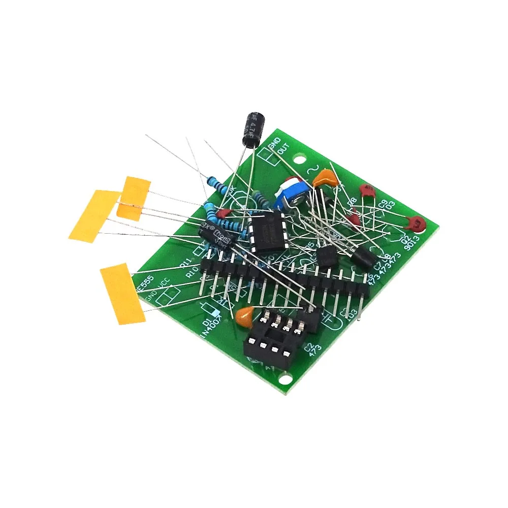 DC6-12V NE555 Pulse Generator Module Sine/Triangle/Square Wave Generator Multi-Channel Waveform Signal Generator DIY Kit