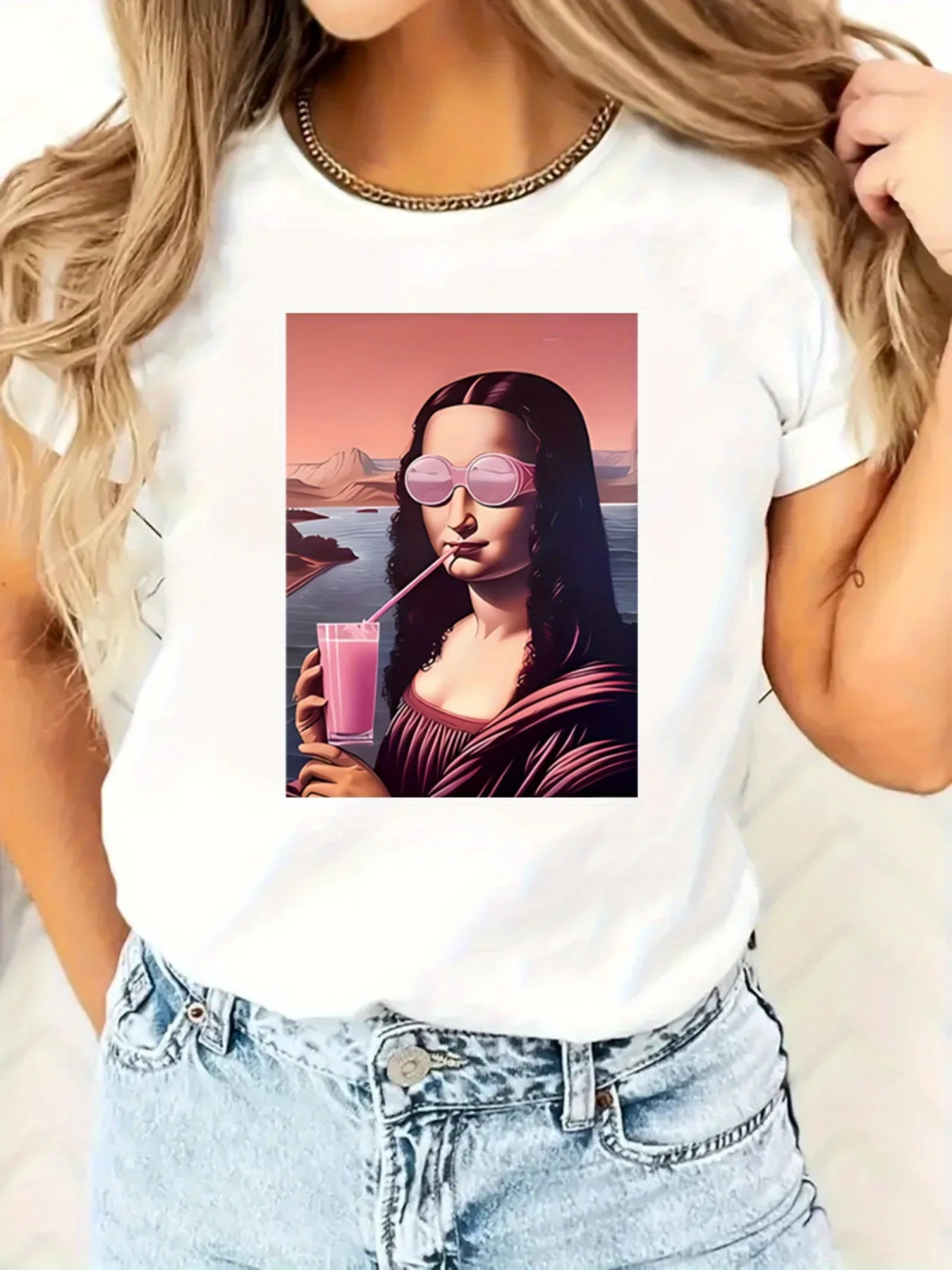 

Веселые знаменитости с графическим принтом, лето, осень, зима, хлопковые мужские и женские футболки с короткими рукавами, роскошный бренд для занятий спортом на открытом воздухе