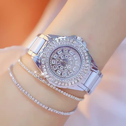 Reloj de alta calidad de la mujer, reloj de cerámica del dial del diamante para las mujeres, reloj de pulsera del oro color de rosa, relojes de lujo de las señoras de la manera envío gratis