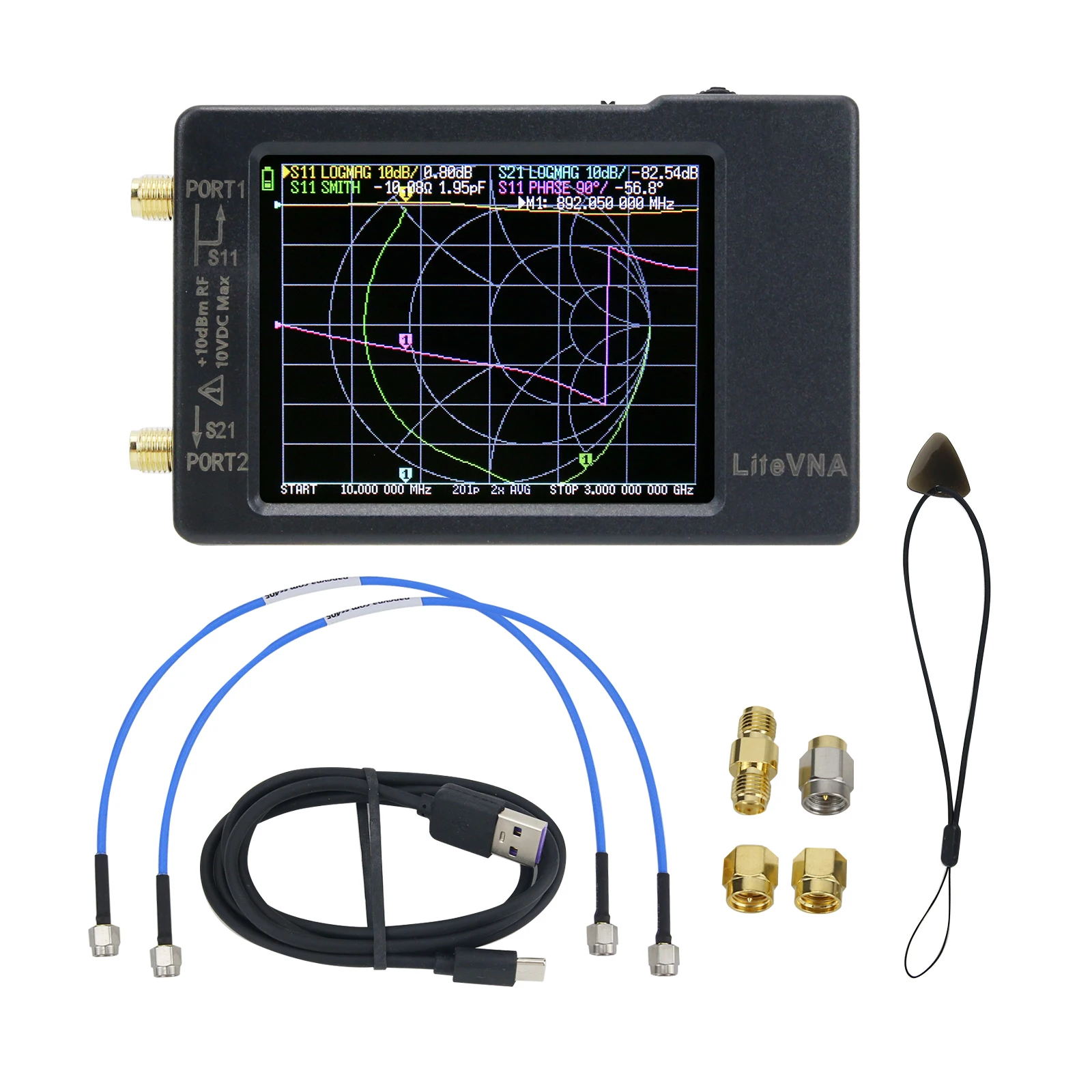 For LiteVNA 50Khz-6.3Ghz Vector Network Analyzer Antenna Analyzer with 2.8