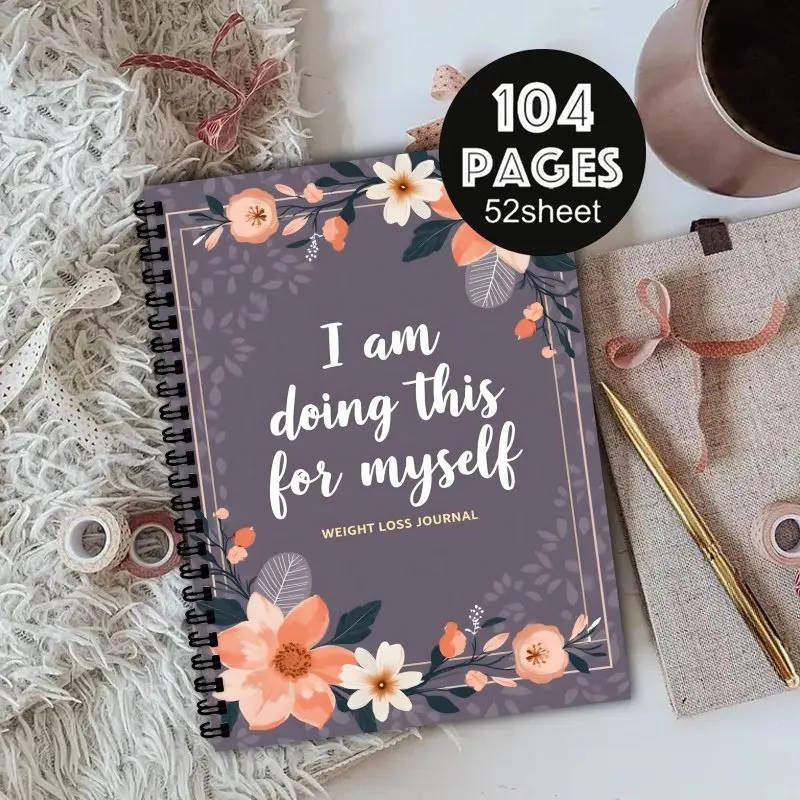 A5 Weight Loss Diary, Daily Activity Tracker, Exercise Diary, Diet Tracking, and Goal Setting Exercise Plan for family Use.