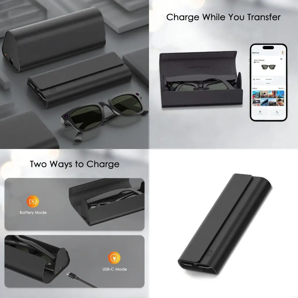 193A Travel Case With Double Charging Mode And PU Material Foldable Storage