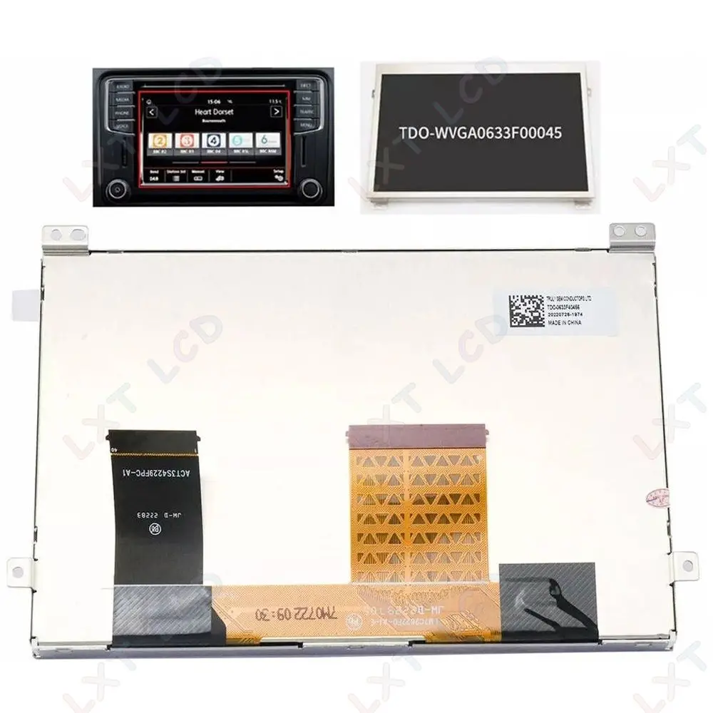 

TDO WVGA0633F00045 6.5" LCD Display Touch Screen For VW Skoda MIB STD2 684 200 TDO-WVGA0633F00045