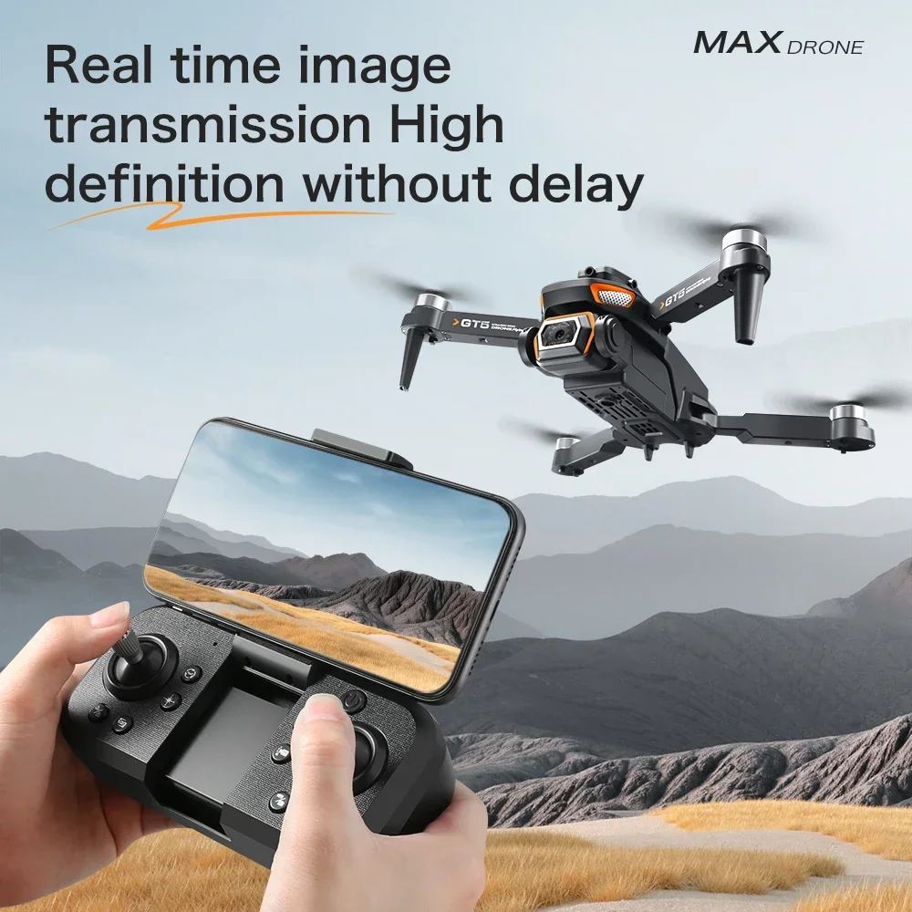 GT5 Brushless 8K Mini Drone 4K Professional HD Dual Camera Obstacle Avoidance No GPS Optical Flow Positioning RC Quadcopter Toys view 6