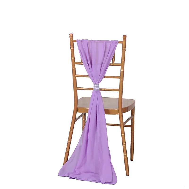 

50x200cm Chiffon Chair Sashes Chair Cover Ribbons For Wedding Banquet Party Baby Shower Event Decorations