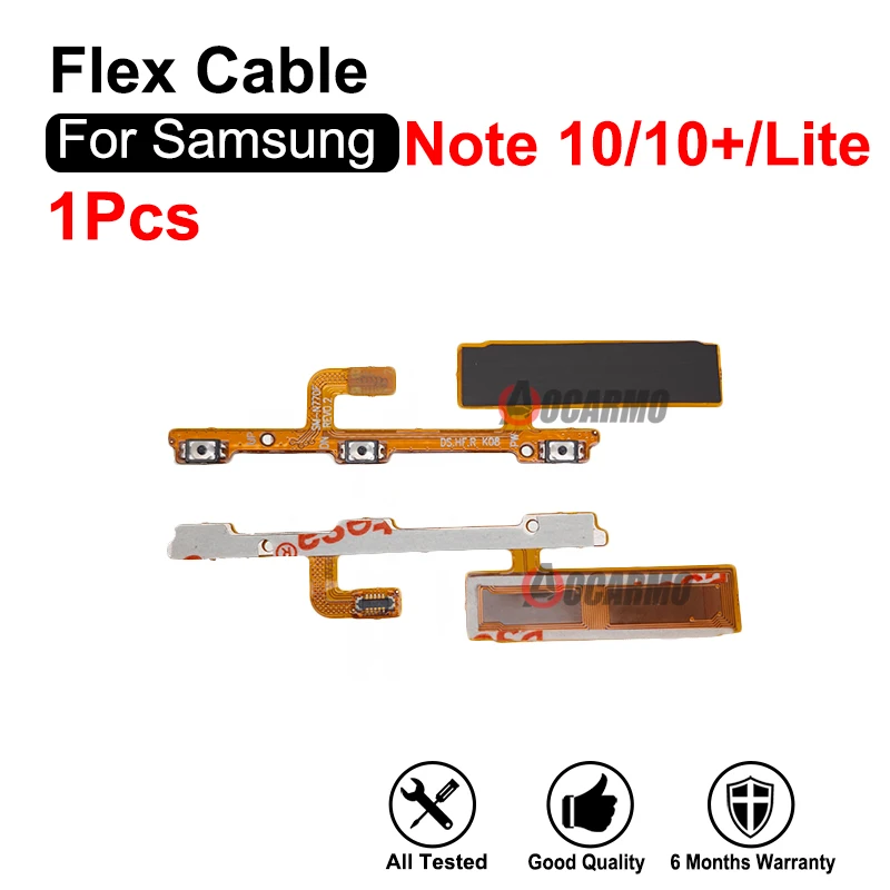 For Samsung Galaxy Note 10Lite / Note 10 Plus Power On OFF Volume Buttons Flex Cable Replacement Part