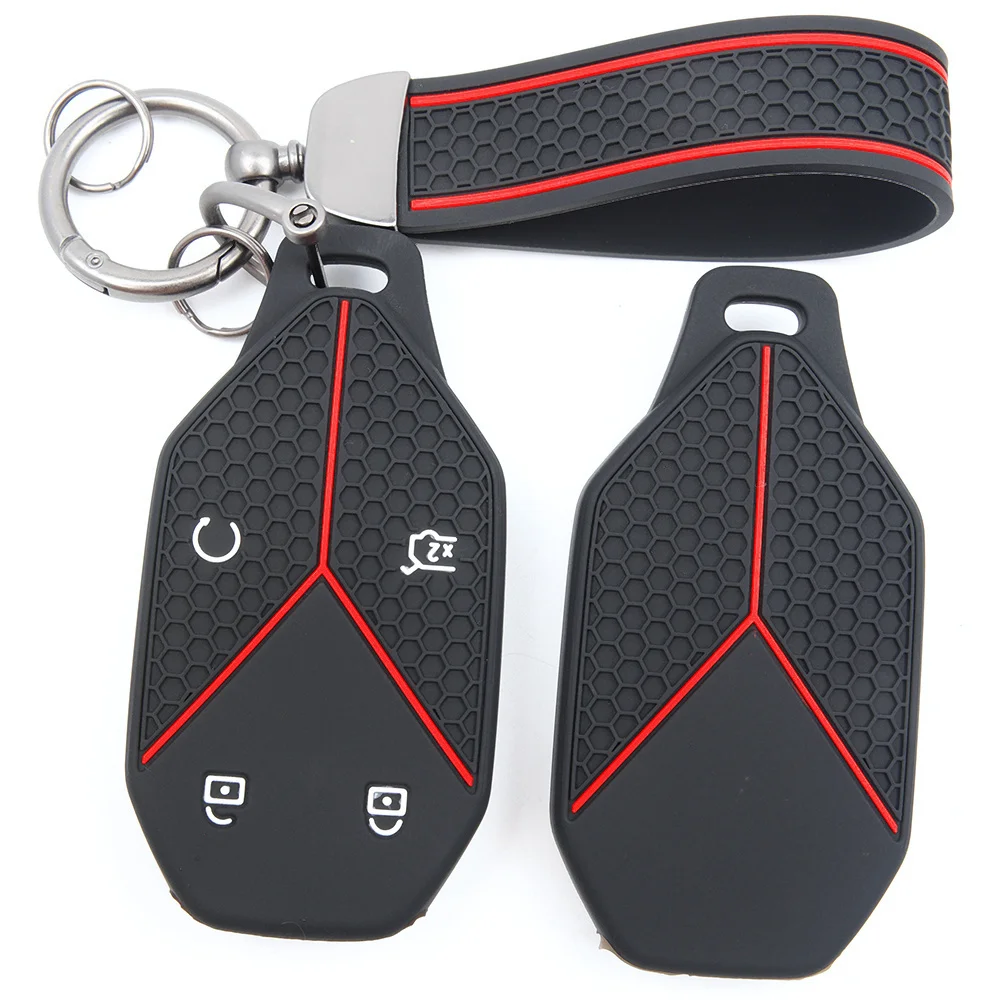 For BYD Formula Leopard 5 Leopard 8 Titanium 3 Titanium 9 Fang Cheng Bao Protective Silicone Remote Key Case Buckle Loop Holder