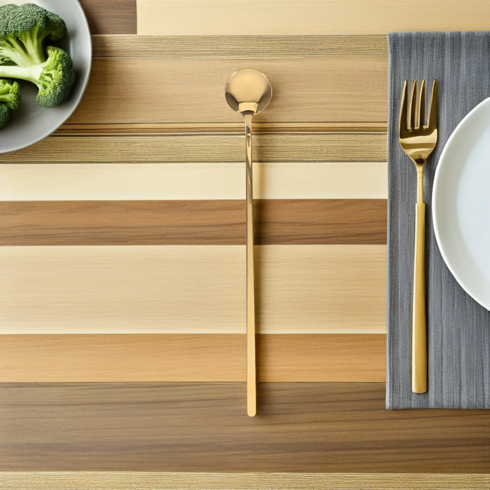 

6Pcs Long Handle Coffee Stirrer Spoons Stainless Steel Dessert Spoons Perfect for Smoothies Iced Tea Cocktails Ice Cream