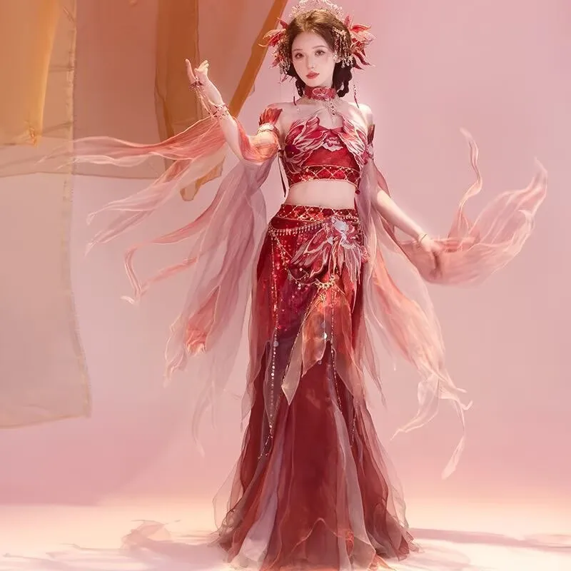 

Red Hanfu Dress Women Chinese Vintage Embroidered Hanfu Dress Female Halloween Fairy Cosplay Costume Tang Suits Hanfu Dress