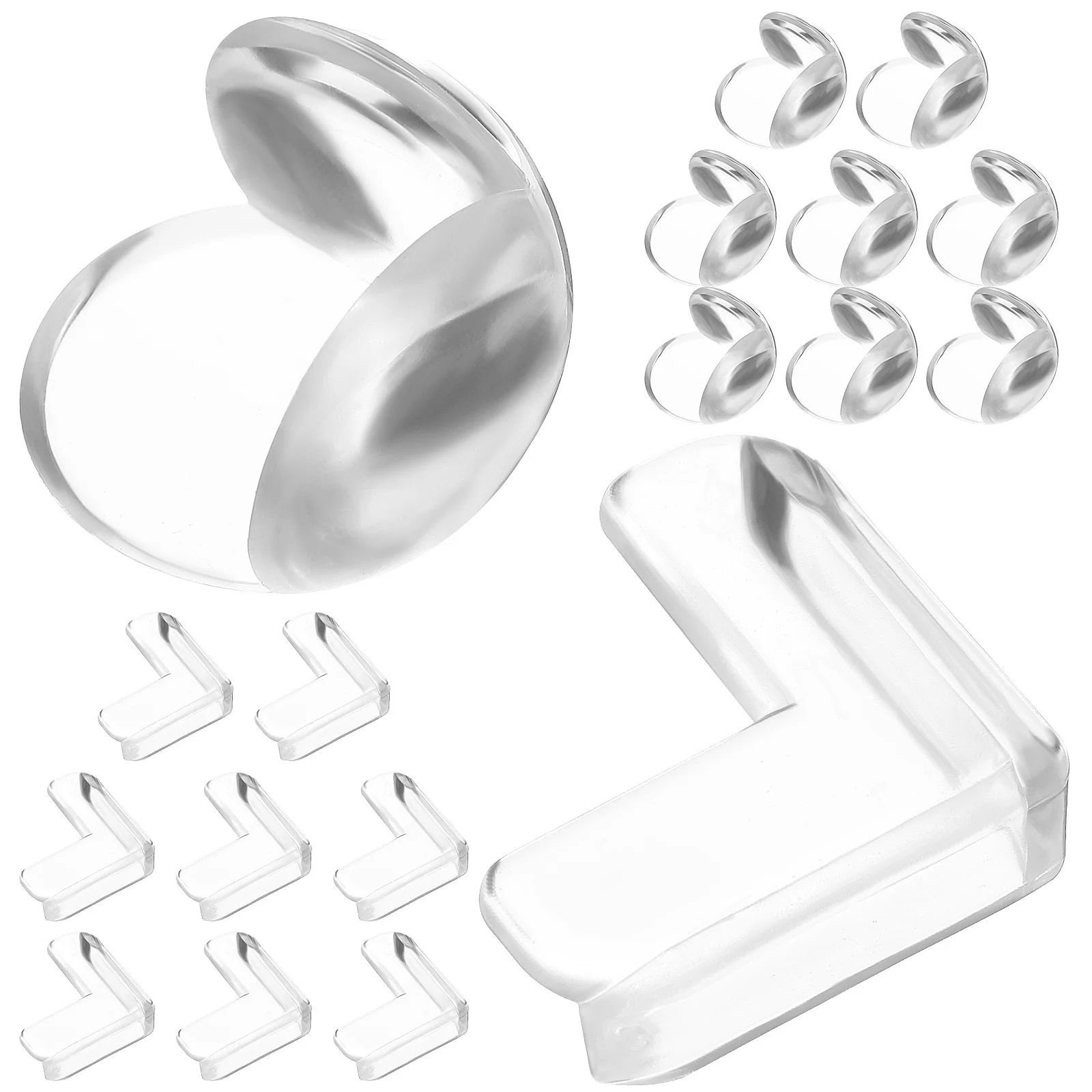 แผ่นกันกระแทกมุมเฟอร์นิเจอร์แบบใส 20 ชิ้น ป้องกันมุมโต๊ะ ป้องกันการกระแทกสำหรับเด็ก