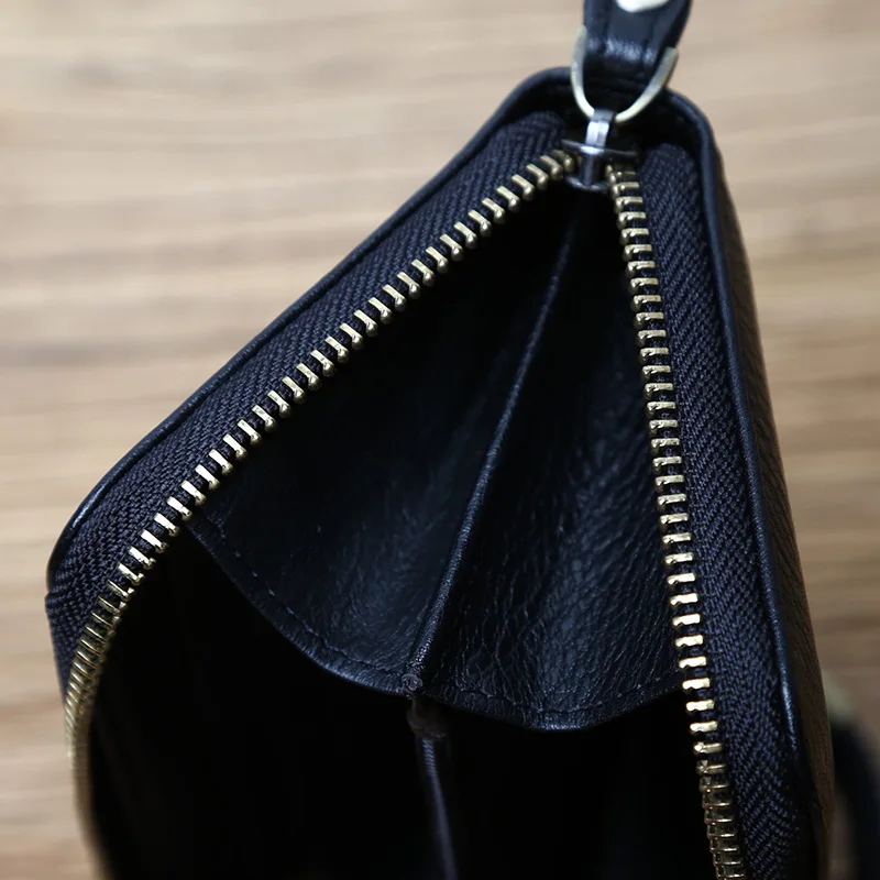 NZPJ Leder Lange Brieftasche Natürliche Rindsleder Kupplung Tasche Große Kapazität Bankkarte Tasche Multi Funktion Brieftasche Casual Mobile Tasche – Detail 8