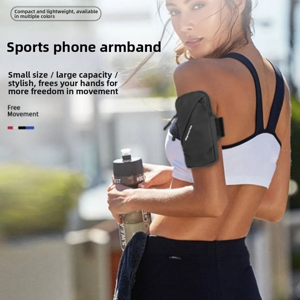 

Mesh Breathable Arm Phone Bag Elastic Adjustable Double Layers Running Phone Bag Reflective Protective Sports Arm Bag Cycling
