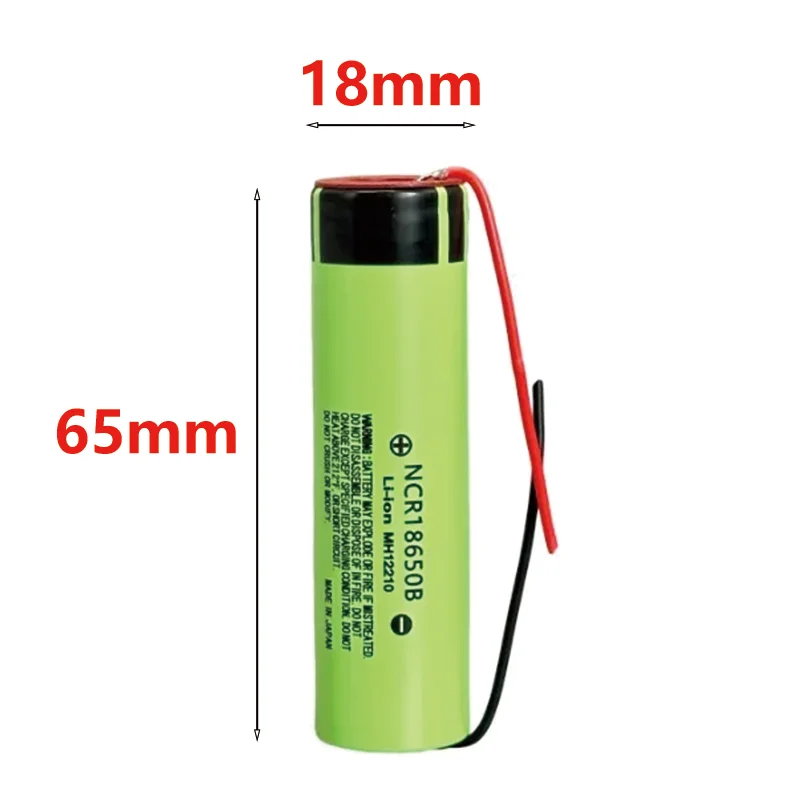Original NCR18650B 3.7v 3400mAh 18650 Li-ion Rechargeable Battery suitable for flashlight battery+DIY wire assembly +Charger