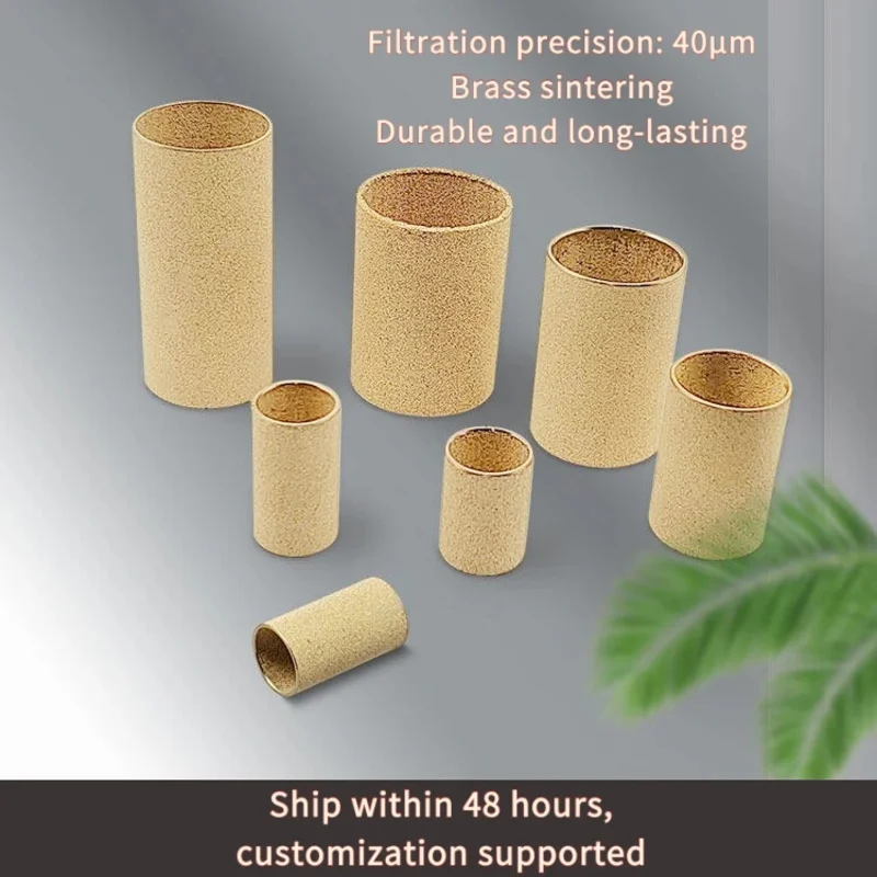2PCS High Porosity Copper Powder Sintered Corrosion Resistance Porous Metal Industrial Fluid Filtration 40u