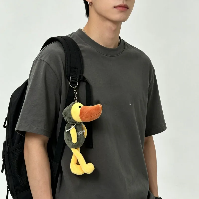 Cute and Cute Pocket Duck Wolf Crocodile Morning Run Series Bag Pendant Plush Toy Keychain Gift