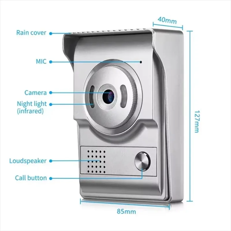 Good quality wire 7inch Video Doorphone intercom Door Camera Video Doorbell Door Phone Kits Wired Video Intercom System