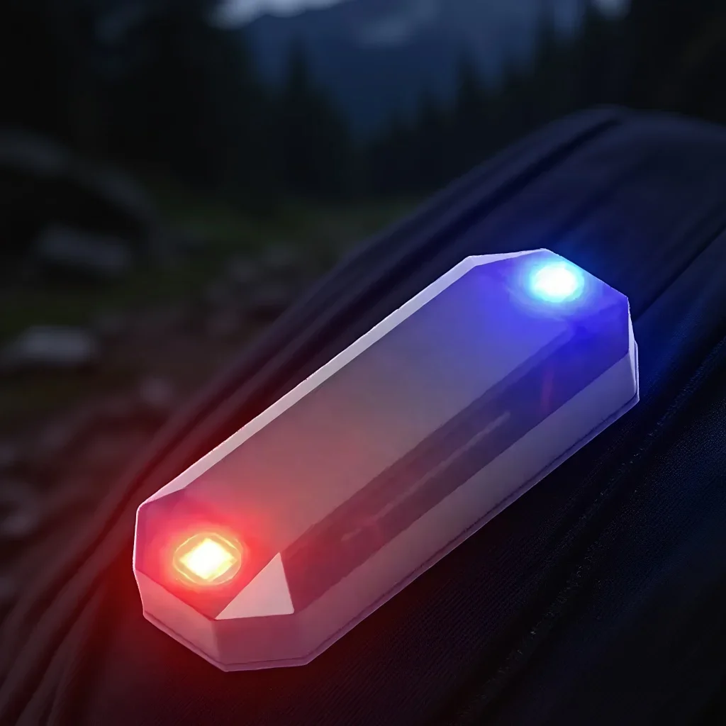 BLALION Solar LED Warning Light, Car Motorcycle Bicycle Rear Anti-Rear Strobe Light for Night Riding
