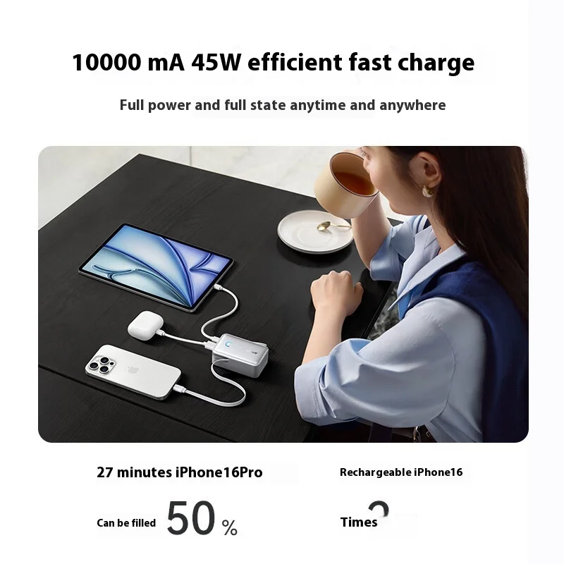 앤커 S1 45W 10000mAh 고속 휴대용 충전기 235g 경량 Anker A1638 보조배터리 70CM 데이터 케이블 Type-C USB-A 노트북 PC …