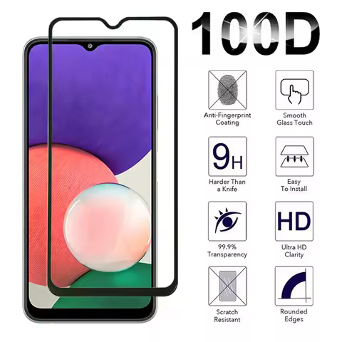 100D Tempered Glass For Samsung Galaxy A21 A22 A23 A24 A25 4G 5G M21 M22 M23 Screen Protector For Samsung A21s M21s Glass Film