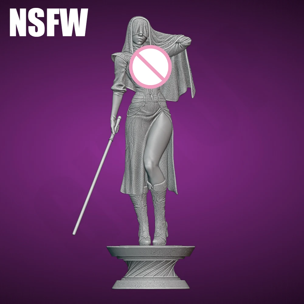 Figura de resina de guerrero alienígena NSFW, juguete Sexy sin pintar, muñeca GK sin montar, montaje de impresión 3D, estatua de reducción en miniatura, 1/24