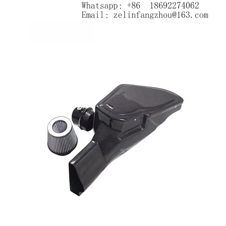 Real Car Data Development 100% Dry Carbon Fiber Cold Air Intake System For Ford Mustang 2.3T Airspeed Brand