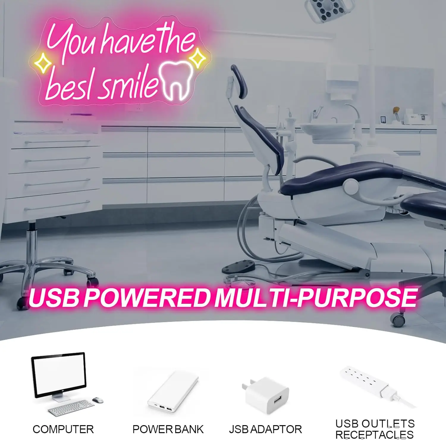 لديك أفضل ابتسامة الأسنان النيون جدار ديكور عكس الضوء LED ضوء النيون لعيادة الأسنان الحمام غرفة الطفل ديكور ضوء الليل