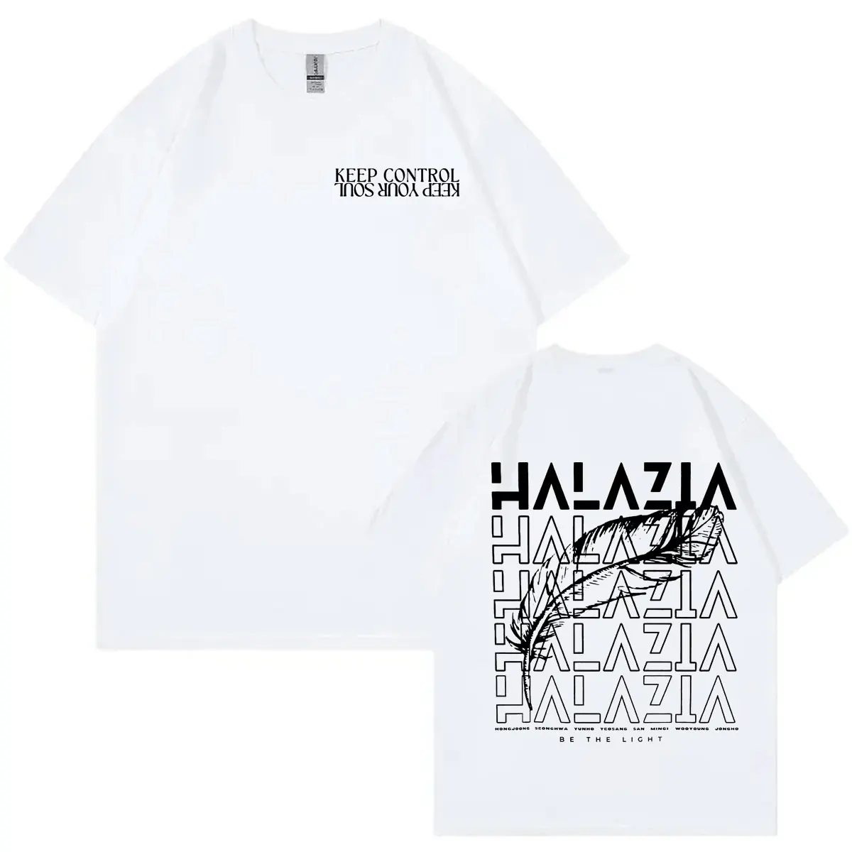 ATEEZ Kpop Double Sided Graphic T Shirt Men Women Fashion Hip Hop Short Sleeve T-shirt Casual Comfort Loose Pure Cotton T-shirts image 2